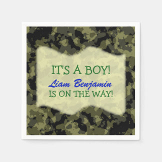 Serviette En Papier Baby Boy - Camo Baby shower à thème