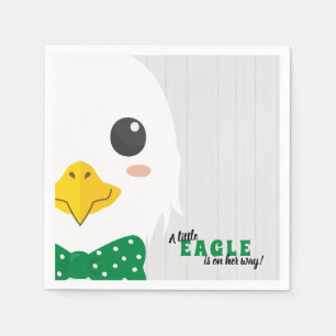Serviette En Papier Baby Boy Eagle Baby shower vert serviettes