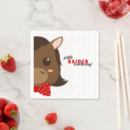 Serviette En Papier Baby Boy Horse Baby shower rouge