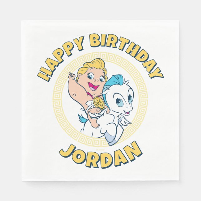 Serviette En Papier Baby Hercules Riding Pegasus Napkins (Devant)