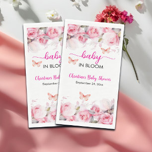 Serviette En Papier Baby in Bloom Blush Baby shower Rose