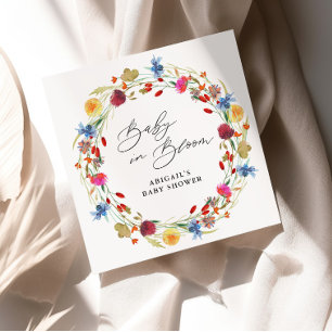 Serviette En Papier Baby in Bloom Fleur sauvage Baby shower personnali