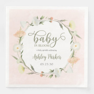 Serviette En Papier Baby In Bloom Wildflower Baby Sprinkle