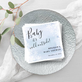 Serviette En Papier Baby It's Cold Outside Blue Personnalisé