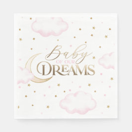 Serviette En Papier Baby of our Dreams Moon and Stars Baby shower rose