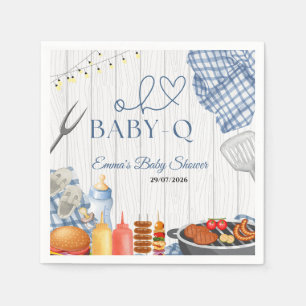 Serviette En Papier Baby-Q Boy Barbecue rustique Baby Shower