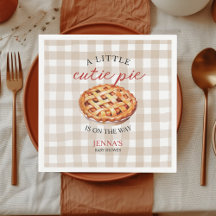 Baby shower à tarte Little Cutie En vichy automne