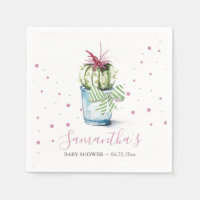 Baby shower à thème Cactus rose