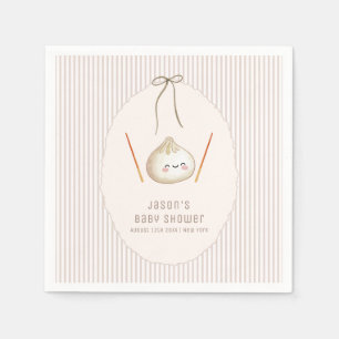 Serviette En Papier Baby Shower Adorable Bébé Dumpling Asiatique Moder