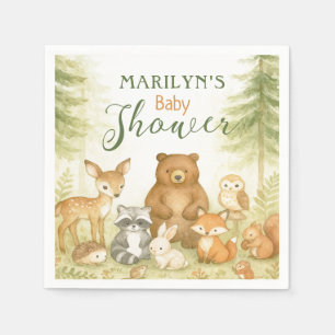 Serviette En Papier Baby Shower Animaux Bébés Mignons