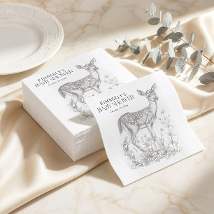 Serviette En Papier Baby Shower Animaux de la Forêt Antique