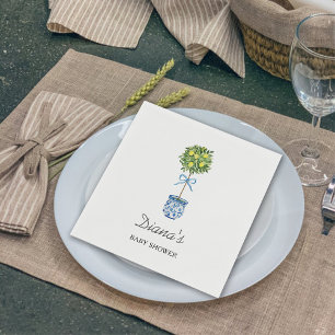 Serviette En Papier Baby Shower Arbre Citron