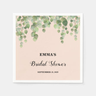 Serviette En Papier Baby Shower au Eucalyptus