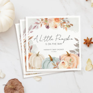 Serviette En Papier Baby shower Automne Un Peu Citrouille