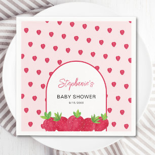 Serviette En Papier Baby shower aux fraises