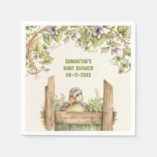 Serviette En Papier Baby shower bébé canard