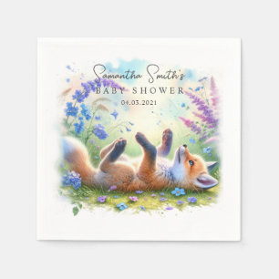 Serviette En Papier Baby shower bébé en bois mignon Napkin