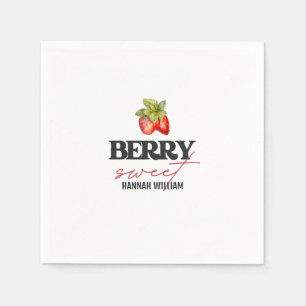 Serviette En Papier Baby shower Berry Sweet Strawberries