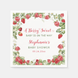 Serviette En Papier Baby shower Berry Sweet Strawberry