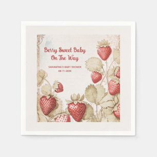 Serviette En Papier Baby shower Berry Sweet Strawberry