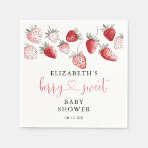 Serviette En Papier Baby shower Berry Sweet Strawberry