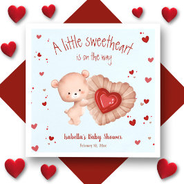 Serviette En Papier Baby shower bleu rouge petit amoureux