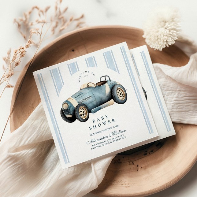 Serviette En Papier Baby shower Blue Racer (Créateur téléchargé)