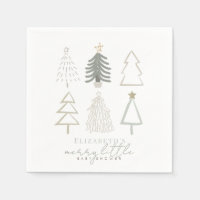 Baby shower Boho Green Christmas Trees
