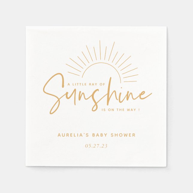 Serviette En Papier Baby shower Boho Sunshine (Devant)