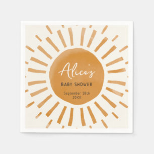 Serviette En Papier Baby shower Boho Sunshine Cute