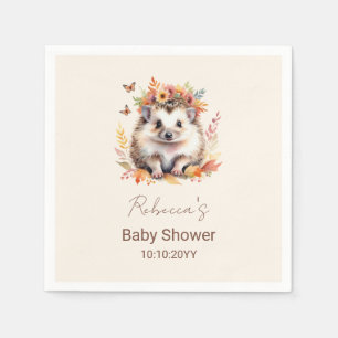 Serviette En Papier Baby shower boisé mignon de Hérisson Automne