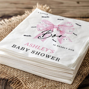 Serviette En Papier Baby shower Boo Coquette Rose Bow