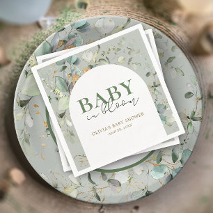 Serviette En Papier Baby shower Botanique de l'arc Eucalyptus