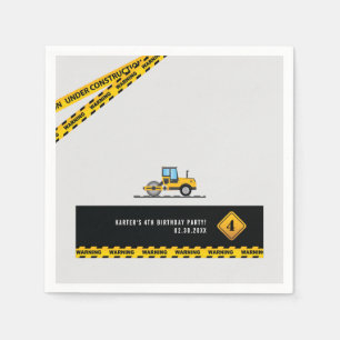 Serviette En Papier Baby shower Boys de construction Anniversaire papi