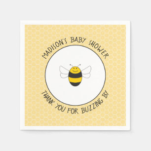 Serviette En Papier Baby shower Bumblebee