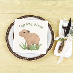 Serviette En Papier Baby shower Capy Capy Capy Cute Personnalisé Capyb