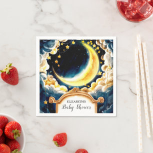 Serviette En Papier Baby shower céleste de Stars Moon