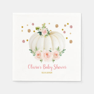 Serviette En Papier Baby shower citrouille