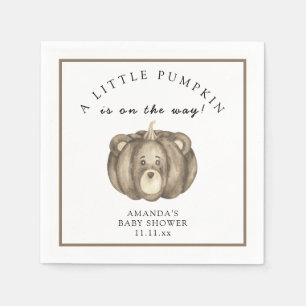 Serviette En Papier Baby shower citrouille d'automne
