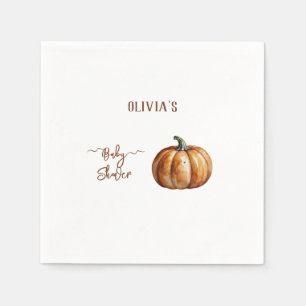 Serviette En Papier Baby shower Citrouille de Fall Little