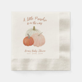 Serviette En Papier Baby shower Citrouille rose vif
