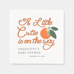 Serviette En Papier Baby shower Clementine Little Cutie