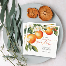 Baby shower Clementine Orange Little Cutie