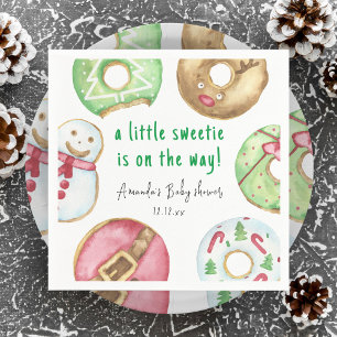 Serviette En Papier Baby shower cookies de Noël et donuts