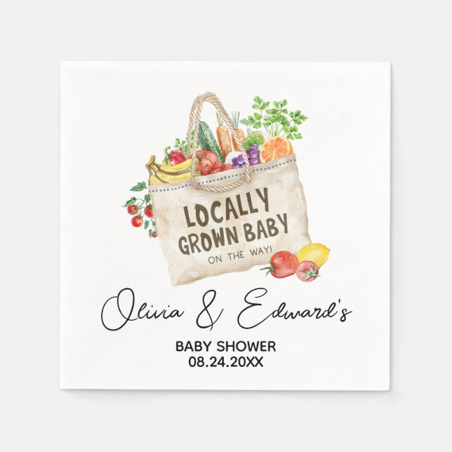 Serviette En Papier Baby shower cultivé localement (Devant)