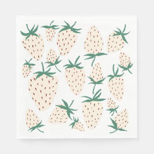 Serviette En Papier Baby shower CUSTOM D'Aiguille Fraise Blanche