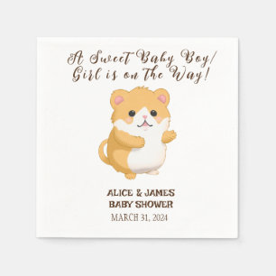 Serviette En Papier Baby shower Cute Hamster Napkins