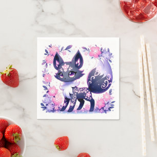 Serviette En Papier Baby shower Cute Pastel Fox