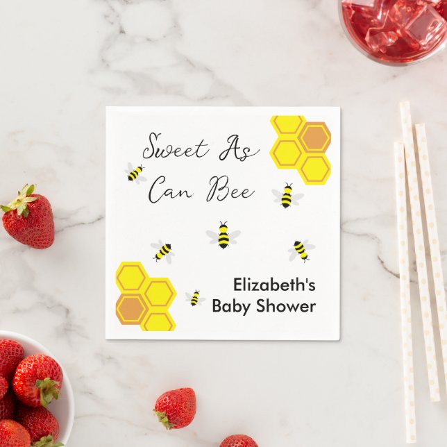 Serviette En Papier Baby shower d'abeilles (En situation)