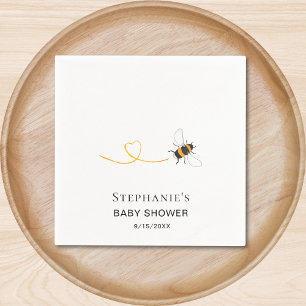 Serviette En Papier Baby shower d'abeilles personnalisé
